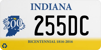 IN license plate 255DC