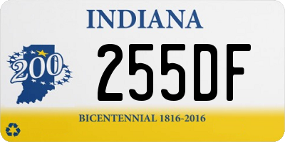 IN license plate 255DF