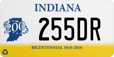 IN license plate 255DR