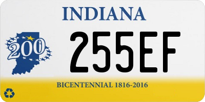 IN license plate 255EF