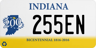 IN license plate 255EN