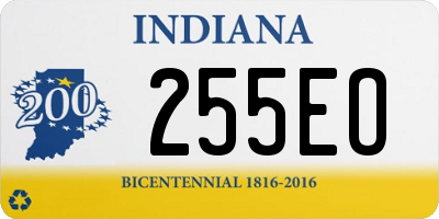 IN license plate 255EO