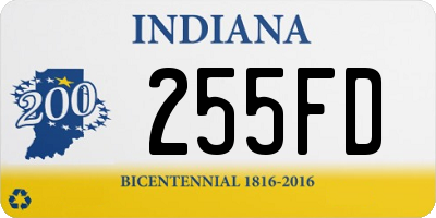 IN license plate 255FD