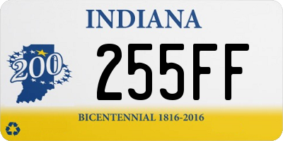 IN license plate 255FF