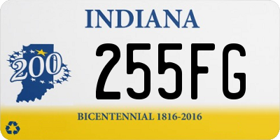 IN license plate 255FG