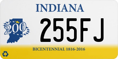 IN license plate 255FJ