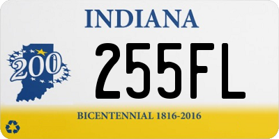 IN license plate 255FL