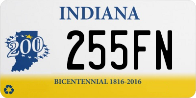 IN license plate 255FN