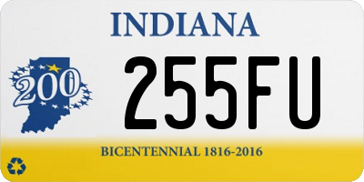 IN license plate 255FU