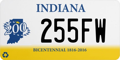 IN license plate 255FW