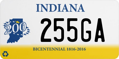 IN license plate 255GA