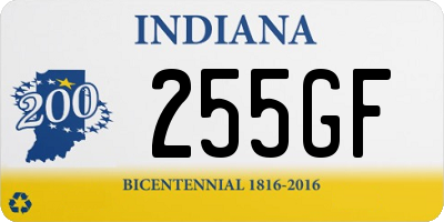 IN license plate 255GF