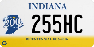 IN license plate 255HC