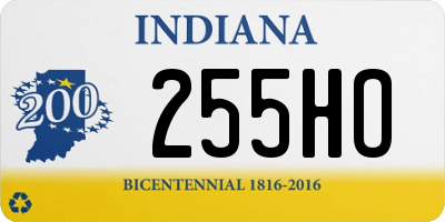 IN license plate 255HO