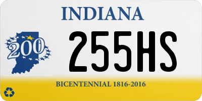 IN license plate 255HS