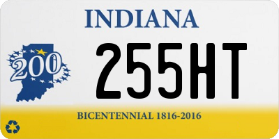 IN license plate 255HT