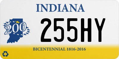 IN license plate 255HY