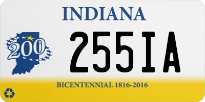 IN license plate 255IA