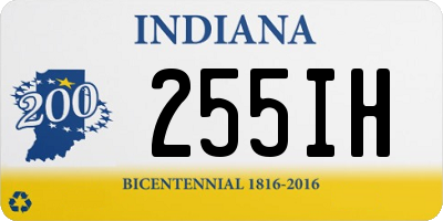 IN license plate 255IH