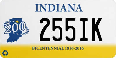 IN license plate 255IK