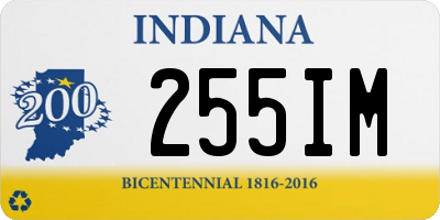 IN license plate 255IM