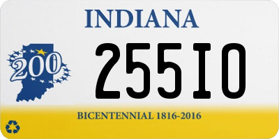 IN license plate 255IO