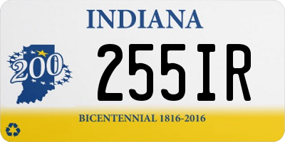 IN license plate 255IR