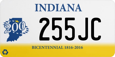 IN license plate 255JC