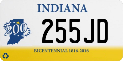 IN license plate 255JD