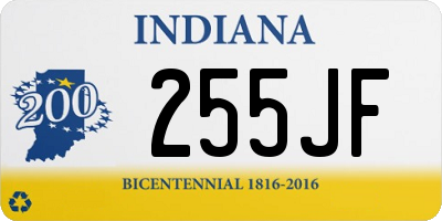 IN license plate 255JF