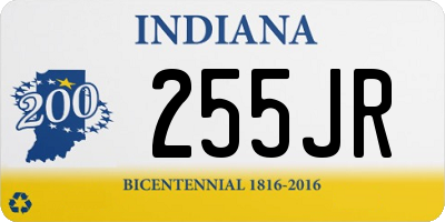 IN license plate 255JR