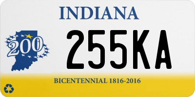 IN license plate 255KA