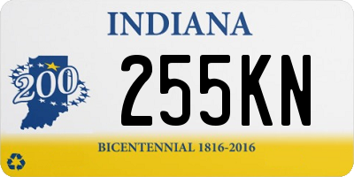 IN license plate 255KN