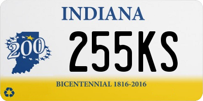 IN license plate 255KS