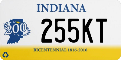 IN license plate 255KT