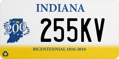 IN license plate 255KV