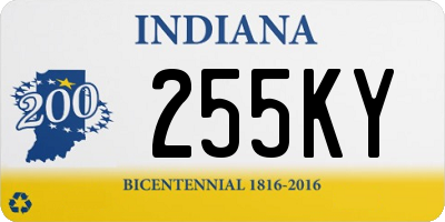 IN license plate 255KY