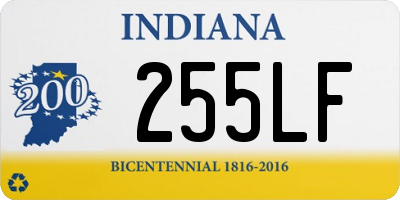 IN license plate 255LF