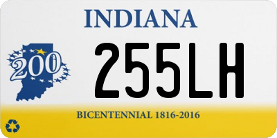 IN license plate 255LH