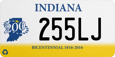 IN license plate 255LJ