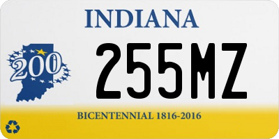 IN license plate 255MZ