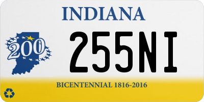 IN license plate 255NI