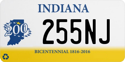 IN license plate 255NJ