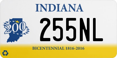 IN license plate 255NL