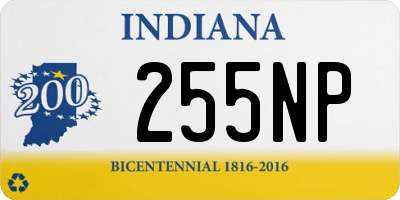 IN license plate 255NP