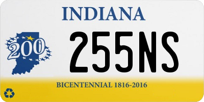 IN license plate 255NS