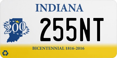 IN license plate 255NT