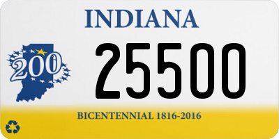 IN license plate 255OO