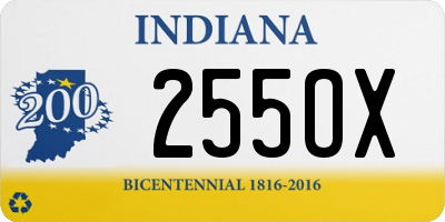 IN license plate 255OX