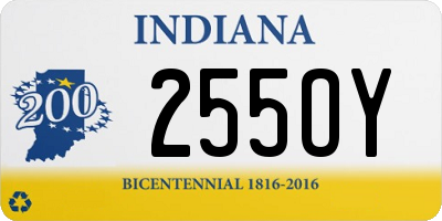 IN license plate 255OY